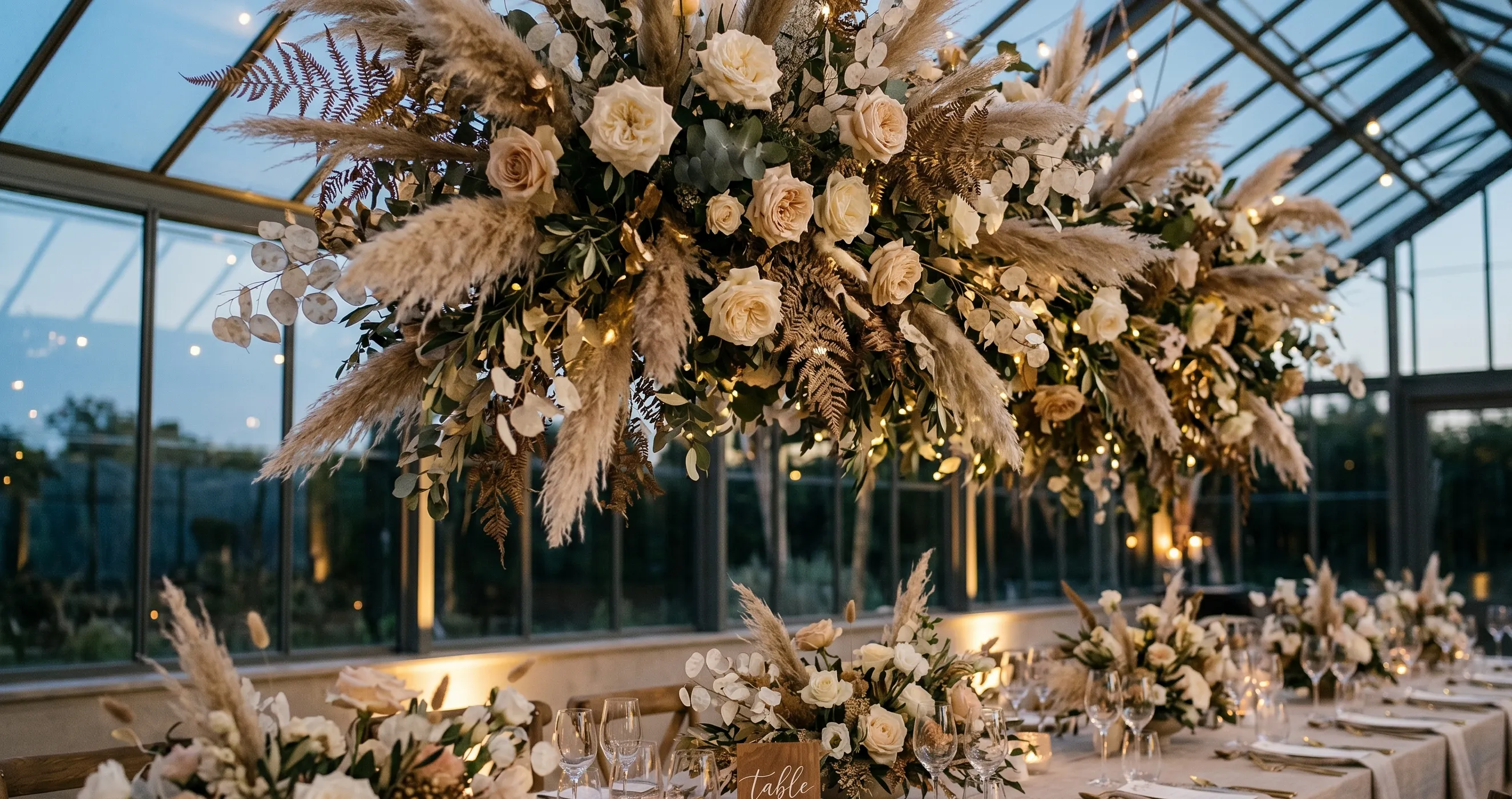 Blooms at London — wedding dinner table flowers