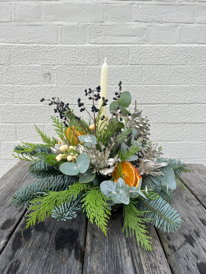 Tall Candle Table Arrangement