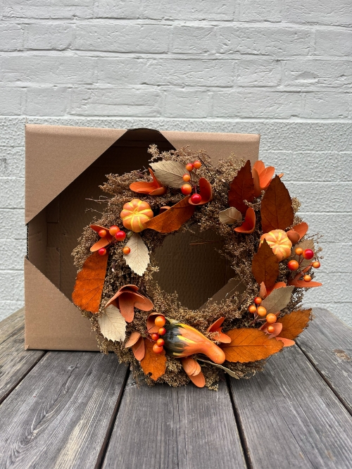 Amber Harvest Autumn Wreath 30cm