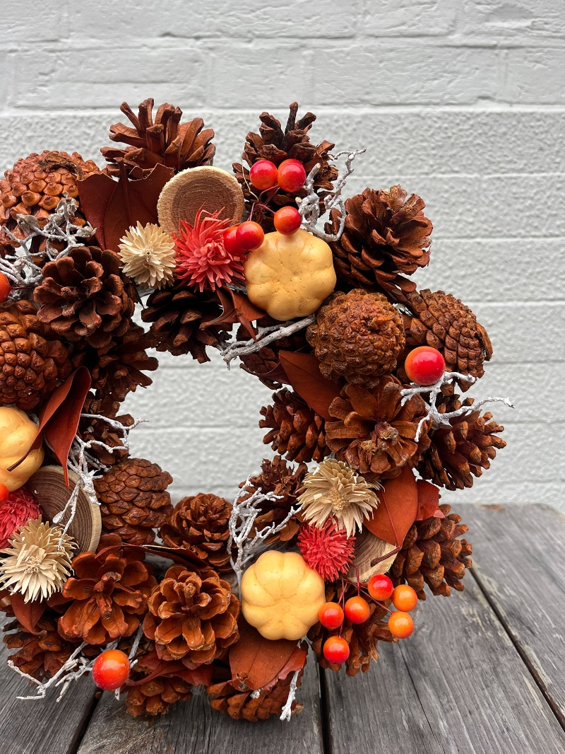 Woodland Ember Autumn Wreath 30cm