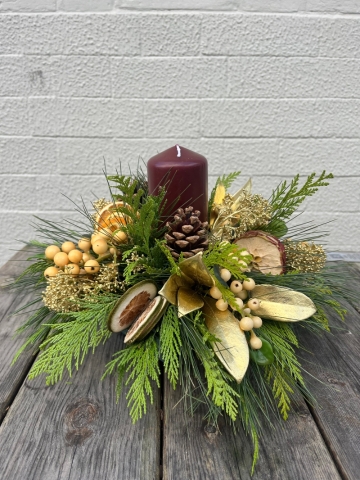 Church Candle Table Arrangement