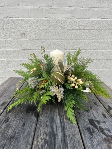 Church Candle Table Arrangement